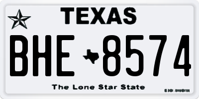 TX license plate BHE8574