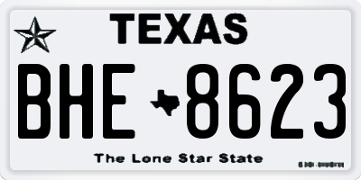 TX license plate BHE8623