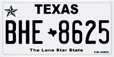 TX license plate BHE8625