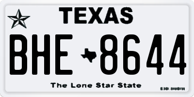 TX license plate BHE8644