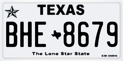 TX license plate BHE8679
