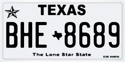 TX license plate BHE8689