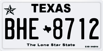 TX license plate BHE8712
