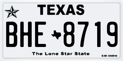 TX license plate BHE8719