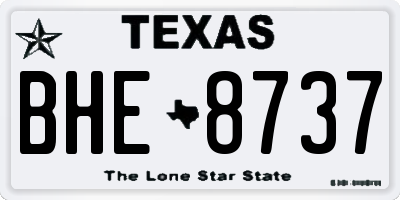 TX license plate BHE8737