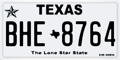 TX license plate BHE8764