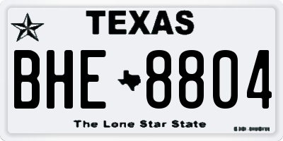 TX license plate BHE8804