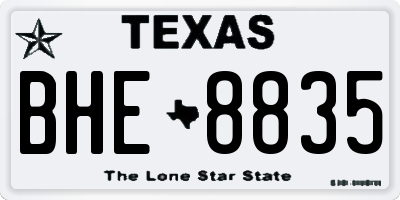 TX license plate BHE8835