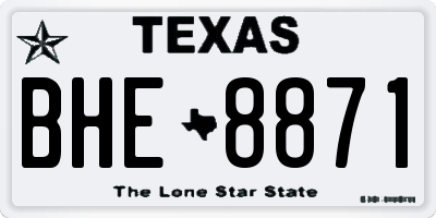 TX license plate BHE8871