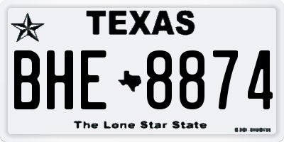 TX license plate BHE8874