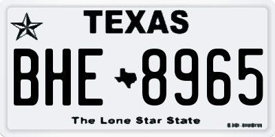TX license plate BHE8965