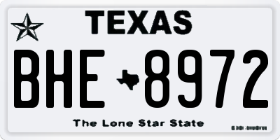 TX license plate BHE8972