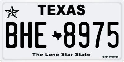TX license plate BHE8975