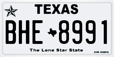 TX license plate BHE8991