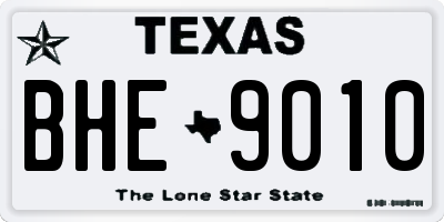 TX license plate BHE9010