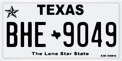 TX license plate BHE9049