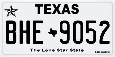 TX license plate BHE9052