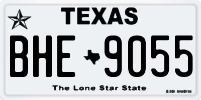 TX license plate BHE9055