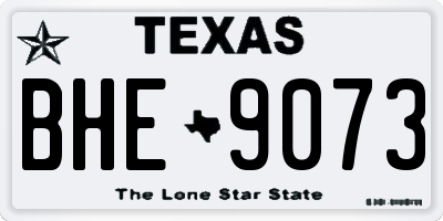 TX license plate BHE9073