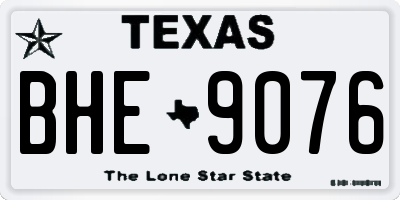 TX license plate BHE9076