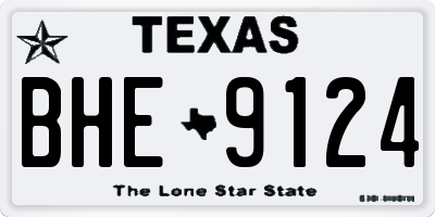 TX license plate BHE9124