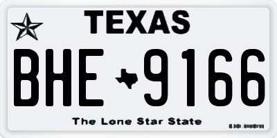 TX license plate BHE9166