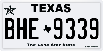 TX license plate BHE9339