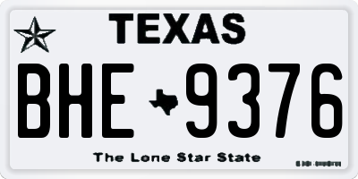 TX license plate BHE9376