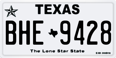 TX license plate BHE9428