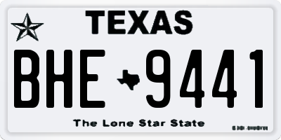 TX license plate BHE9441