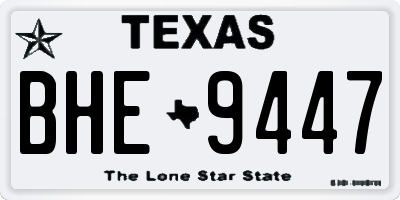 TX license plate BHE9447