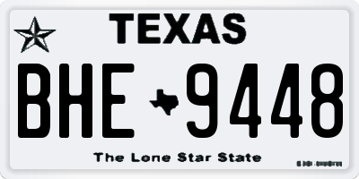 TX license plate BHE9448