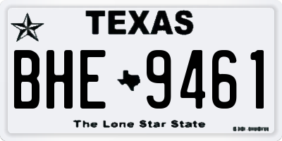 TX license plate BHE9461