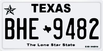 TX license plate BHE9482