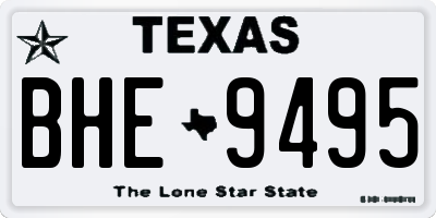 TX license plate BHE9495