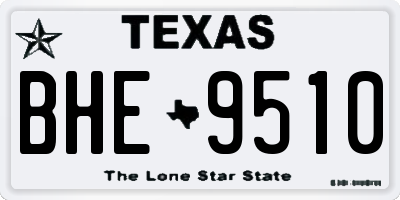TX license plate BHE9510