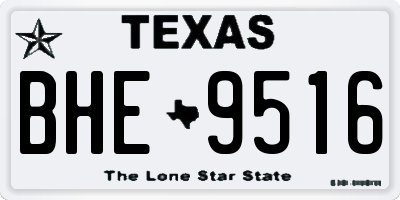 TX license plate BHE9516