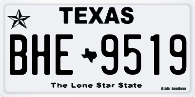 TX license plate BHE9519