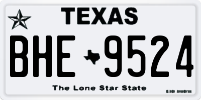 TX license plate BHE9524