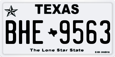 TX license plate BHE9563