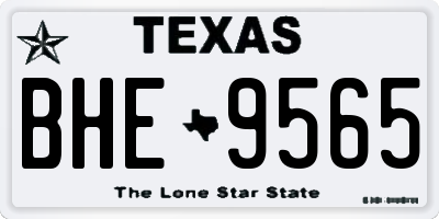 TX license plate BHE9565