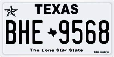 TX license plate BHE9568