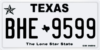 TX license plate BHE9599