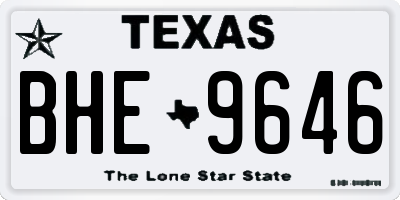 TX license plate BHE9646