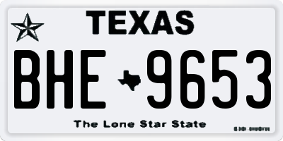 TX license plate BHE9653