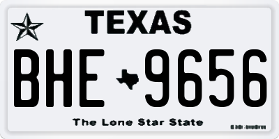 TX license plate BHE9656