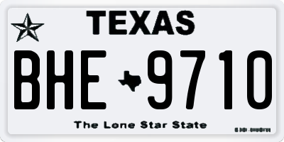 TX license plate BHE9710