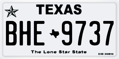 TX license plate BHE9737