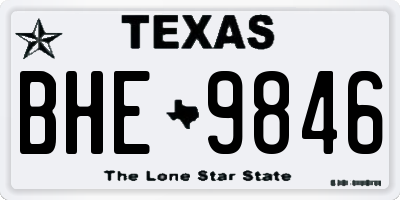 TX license plate BHE9846