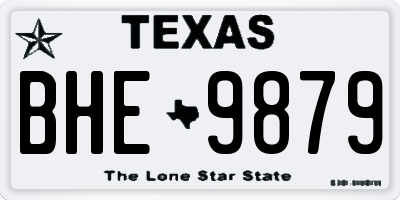 TX license plate BHE9879
